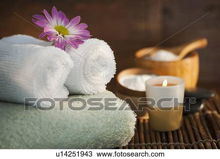 Close up of spa accessories View Large Photo Image Stock Image - Close up of spa accessories. Fotosearch