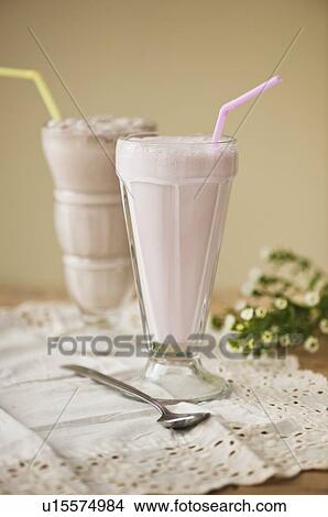 Close up of strawberry ice cream soda View Large Photo Image Picture - Close up of strawberry ice cream soda . Fotosearch