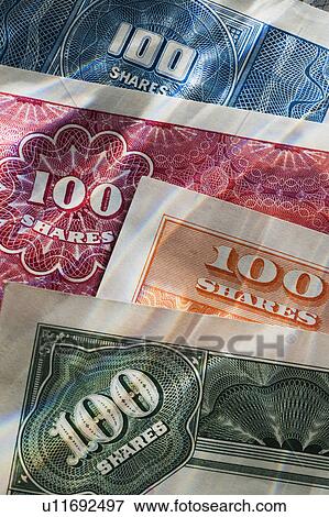Close up of various stock shares View Large Photo Image Stock Photo - Close up of various stock shares. Fotosearch