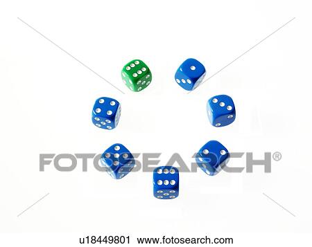 Stock Image - Dice on white background. Fotosearch
