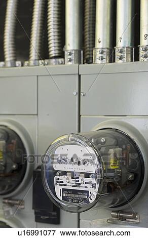 Stock Photo - Electric Meter, close-up. Fotosearch