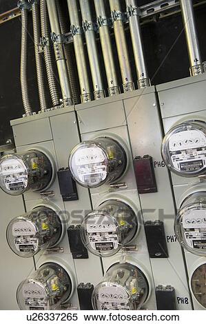 Stock Photography - Electric Meters. Fotosearch
