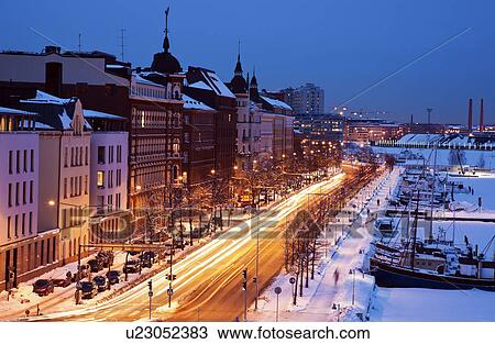 Finland, Helsinki, Pohjoisesplanadi Street View Large Photo Image Stock Image - Finland, Helsinki, Pohjoisesplanadi Street. Fotosearch