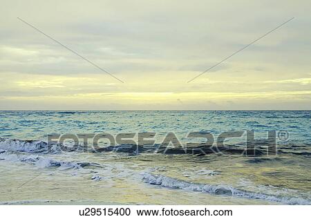 Stock Image - Mexico, Playa Del Carmen, seascape. Fotosearch