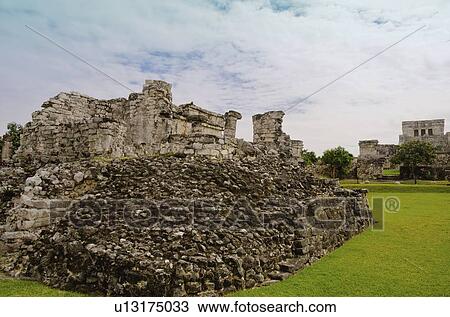 Mexico, Tulum, ancient ruins View Large Photo Image Stock Image - Mexico, Tulum, ancient ruins. Fotosearch