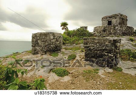 Mexico, Tulum, ancient ruins View Large Photo Image Stock Photo - Mexico, Tulum, ancient ruins. Fotosearch