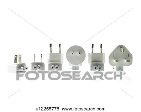 Stock Photo - Plugs on white background. Fotosearch