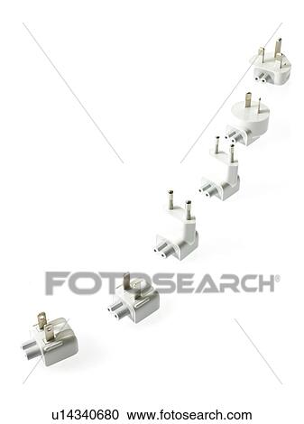 Row of plugs on white background View Large Photo Image Stock Image - Row of plugs on white background. Fotosearch