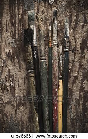 Stock Image - Selection of paintbrushes. Fotosearch