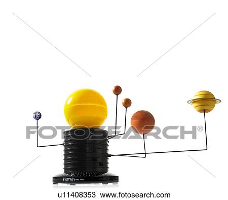Solar system model on white background View Large Photo Image Stock Image - Solar system model on white background. Fotosearch