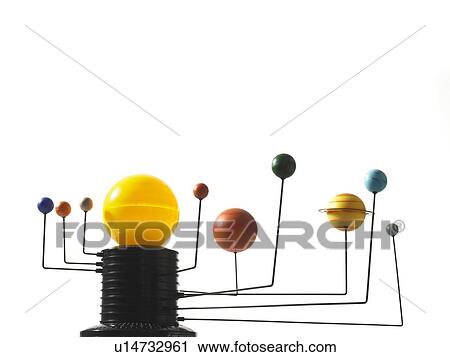 Solar system model on white background View Large Photo Image Stock Image - Solar system model on white background. Fotosearch
