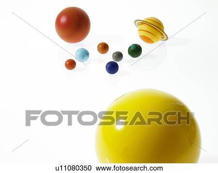 Solar System Planets On White Background Stock Image