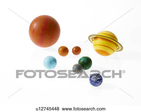 Solar system planets on white background View Large Photo Image Stock Photo - Solar system planets on white background. Fotosearch