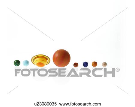 Stock Photography - Solar system planets on white background. Fotosearch
