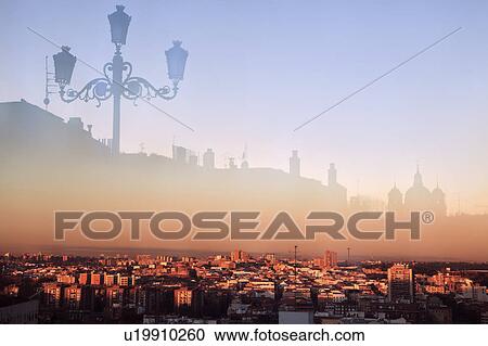 Stock Image - Spain, Madrid, Cityscape. Fotosearch