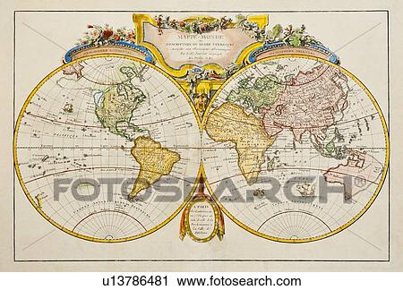 Studio shot of antique world map View Large Photo Image Stock Image - Studio shot of antique world map. Fotosearch