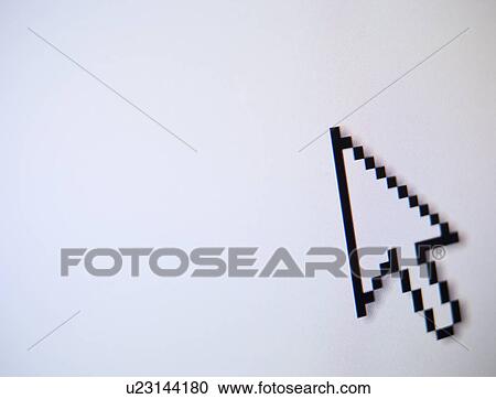Stock Image - Studio shot of arrow cursor. Fotosearch