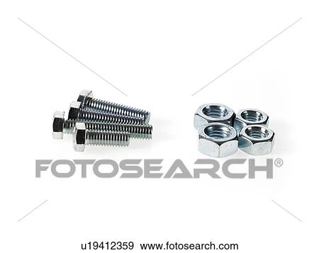 Studio shot of bolts and nuts View Large Photo Image Stock Photo - Studio shot of bolts and nuts. Fotosearch