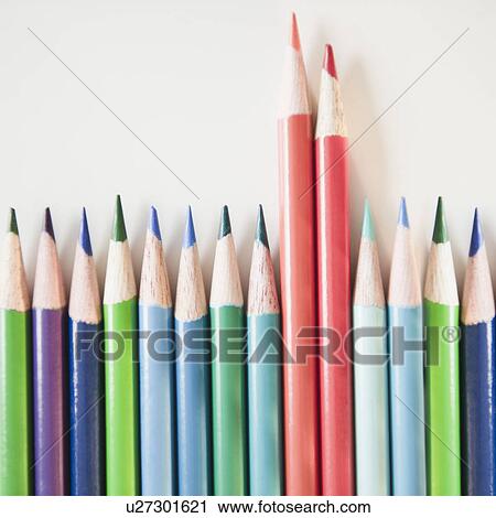 Studio shot of colored pencils in row View Large Photo Image Stock Image - Studio shot of colored pencils in row. Fotosearch