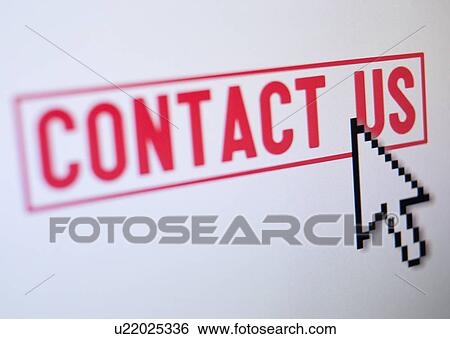 Stock Photograph - Studio shot of cursor on contact icon. Fotosearch