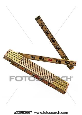 Stock Photo - Studio shot of folding ruler. Fotosearch