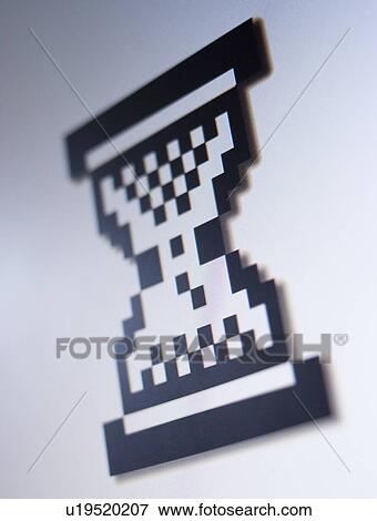 Studio shot of hourglass icon View Large Photo Image Stock Photo - Studio shot of hourglass icon. Fotosearch