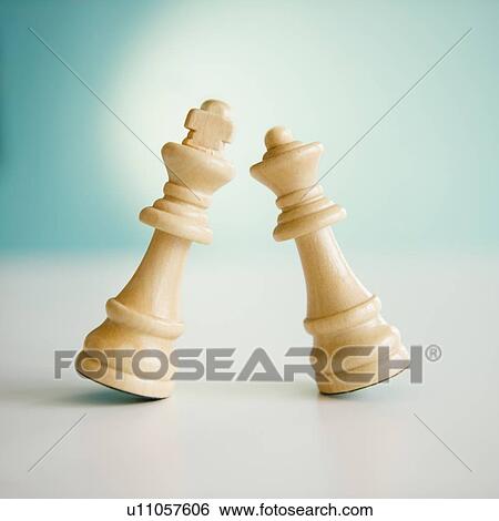 Studio shot of king and queen chess pieces View Large Photo Image Stock Photograph - Studio shot of king and queen chess pieces. Fotosearch