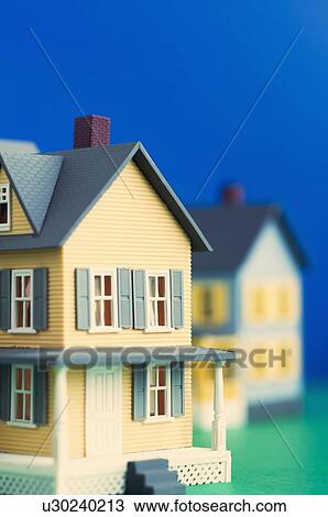 Studio shot of models of houses View Large Photo Image Stock Image - Studio shot of models of houses. Fotosearch