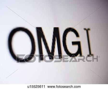 Stock Image - Studio shot of omg icon. Fotosearch