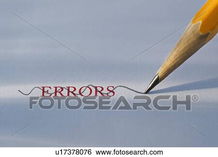 Studio shot of pencil crossing out the word errors from piece of paper View Large Photo Image Stock Photograph - Studio shot of pencil crossing out the word errors from piece of paper. Fotosearch