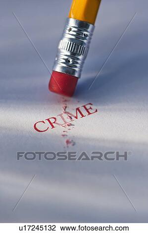 Studio shot of pencil erasing the word crime from piece of paper View Large Photo Image Stock Image - Studio shot of pencil erasing the word crime from piece of paper. Fotosearch