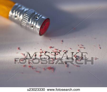 Studio shot of pencil erasing the word mistake from piece of paper View Large Photo Image Stock Image - Studio shot of pencil erasing the word mistake from piece of paper. Fotosearch