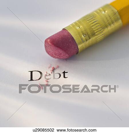 Studio shot of pencil erasing the word debt from piece of paper View Large Photo Image Stock Image - Studio shot of pencil erasing the word debt from piece of paper. Fotosearch