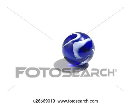 Studio shot of small blue glass ball View Large Photo Image Stock Photo - Studio shot of small blue glass ball. Fotosearch