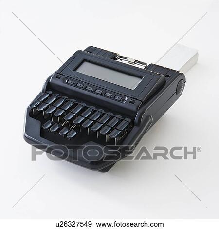 Stock Photo - Studio shot of stenograph machine. Fotosearch