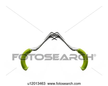 Stock Image - Studio shot of two gardening forks. Fotosearch