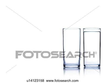 Stock Photo - Studio shot of two glasses of water. Fotosearch