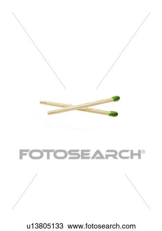 Stock Image - Studio shot of two matches. Fotosearch