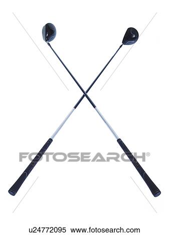 Stock Photography - Two golf clubs on white background. Fotosearch