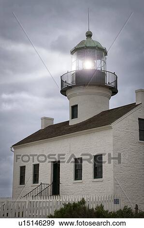 Stock Photo - USA, California, San Diego, Point Loma Lighthouse. Fotosearch