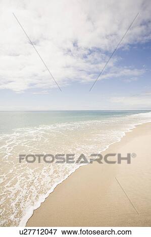 Stock Photo - USA, Massachusetts, Empty beach . Fotosearch
