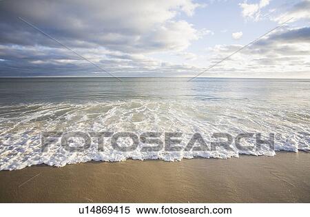 Stock Photography - USA, Massachusetts, Empty beach . Fotosearch