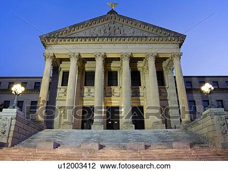 Stock Image - USA, Mississippi, Jackson, Entrance of State Capitol. Fotosearch