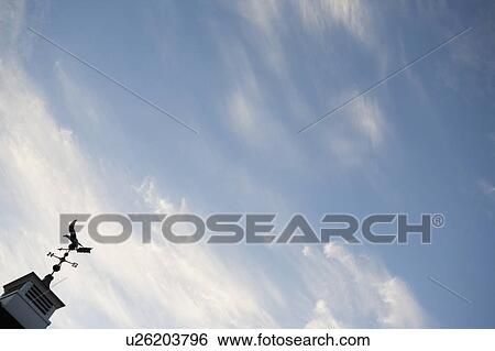 USA, New Jersey, Building top with wind vane View Large Photo Image Stock Photograph - USA, New Jersey, Building top with wind vane. Fotosearch