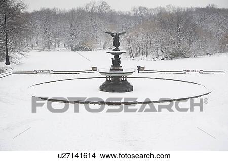 USA, New York City, Central Park, Bethesda fountain in winter View Large Photo Image Picture - USA, New York City, Central Park, Bethesda fountain in winter. Fotosearch