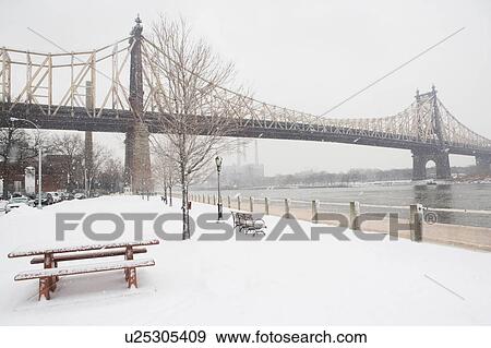 USA, New York City, Queensboro Bridge in winter View Large Photo Image Stock Photo - USA, New York City, Queensboro Bridge in winter. Fotosearch