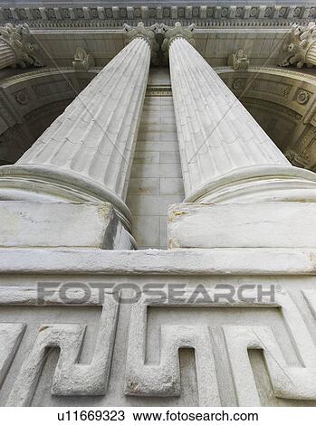 USA, New York, New York City, low angle view of columns View Large Photo Image Stock Image - USA, New York, New York City, low angle view of columns. Fotosearch