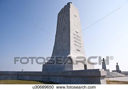 Stock Image - USA, North Carolina, Outer Banks, Kill Devil Hills, Wright Brothers Memorial. Fotosearch