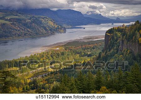 USA, Oregon, Columbia River Gorge View Large Photo Image Picture - USA, Oregon, Columbia River Gorge. Fotosearch