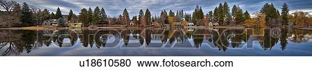 USA, Oregon, Trees reflecting in lake View Large Photo Image Stock Image - USA, Oregon, Trees reflecting in lake. Fotosearch